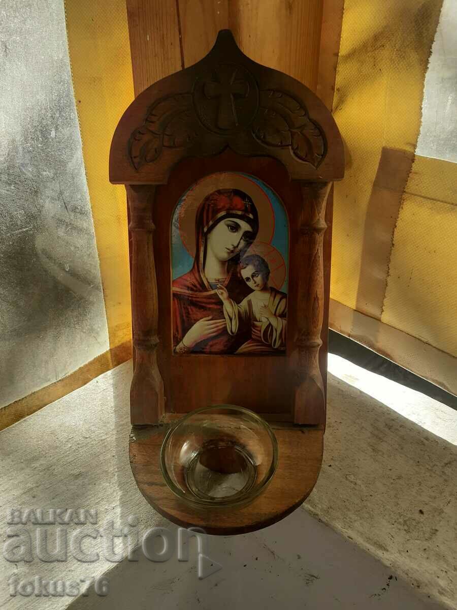 Домашен иконостас икона кръст религия
