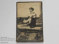 Стара картичка момиче  от фронта  цензура 1917  К 364