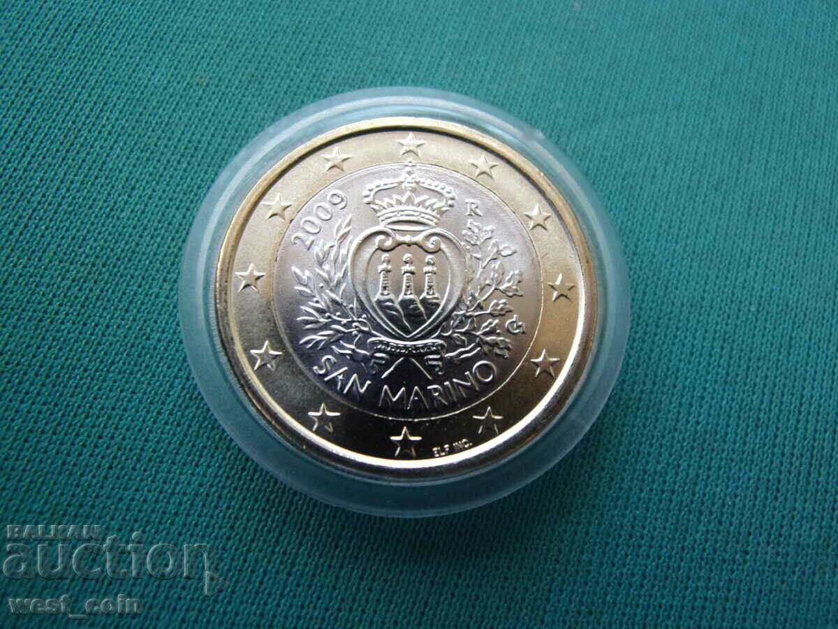 San Marino- 1 euro 2009 rare UNC