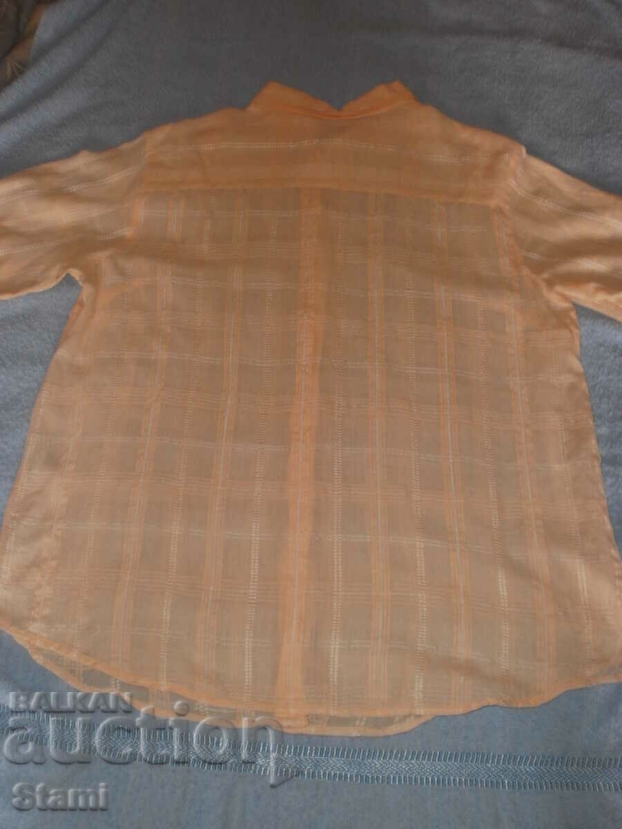 Licitație Bluza dama fina opal maneca scurta, culoare portocalie, marimea 48