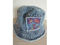Denim hat with brim for girls, new