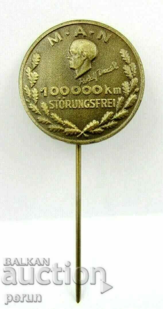 German badge-1930-MAN-R.Diesel -100000km safe driving with price 18.99 BGN | € 9.71