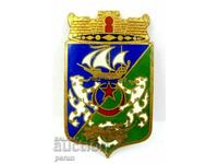 Veche Insigna-Smamă-Orașul Alger-Africa-Emblemă-Smalț