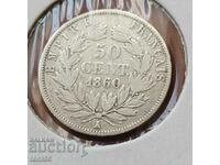 France 50 centimes 1860 A silver
