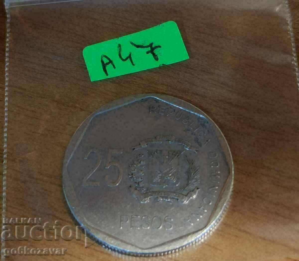 Auction Dominican Republic 25 pesos 2008 Auction Dominican Republic 25 pesos 2008