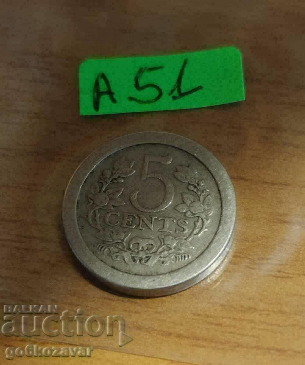 Auction Netherlands 5 cents 1908 Rare! Auction Netherlands 5 cents 1908 Rare!