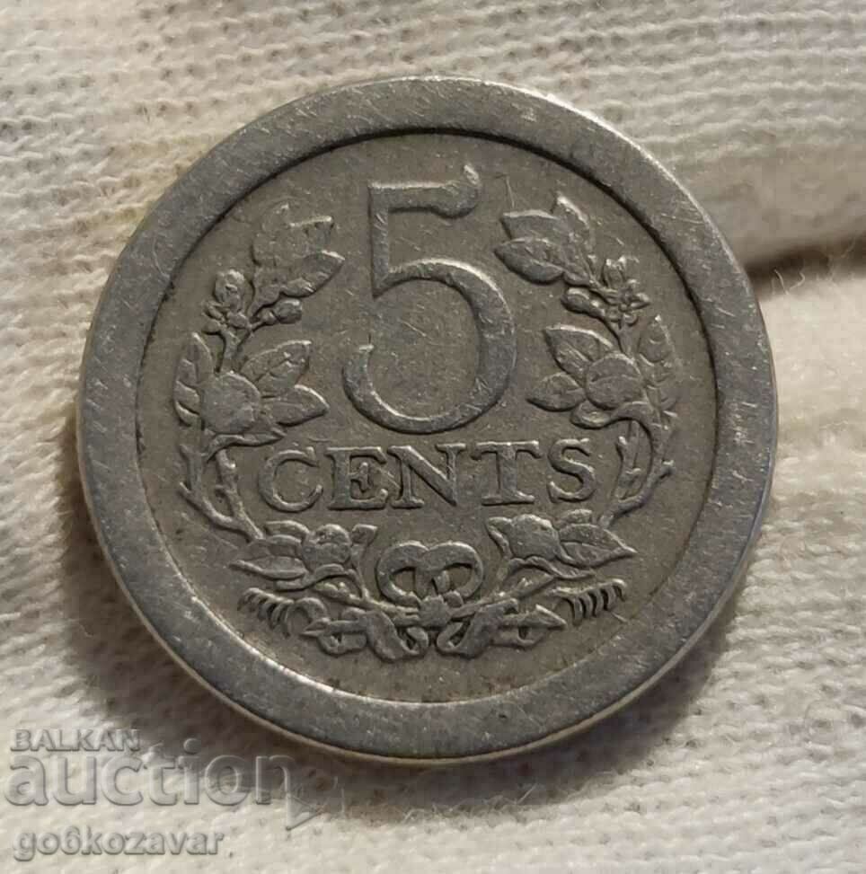 Olanda 5 cenți 1908 Rar!
