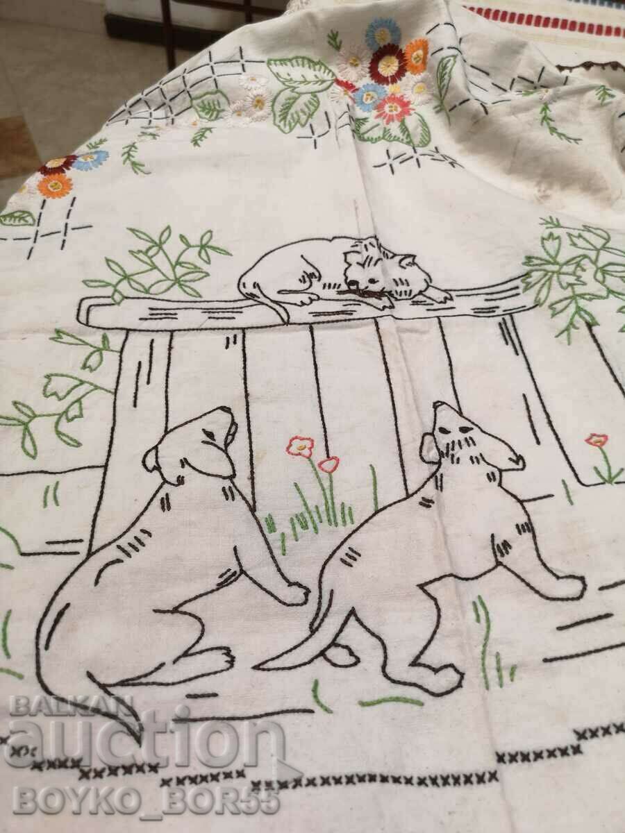 Delivery of Vintage Wall Tapestry Hand Embroidered Delivery of Vintage Wall Tapestry Hand Embroidered