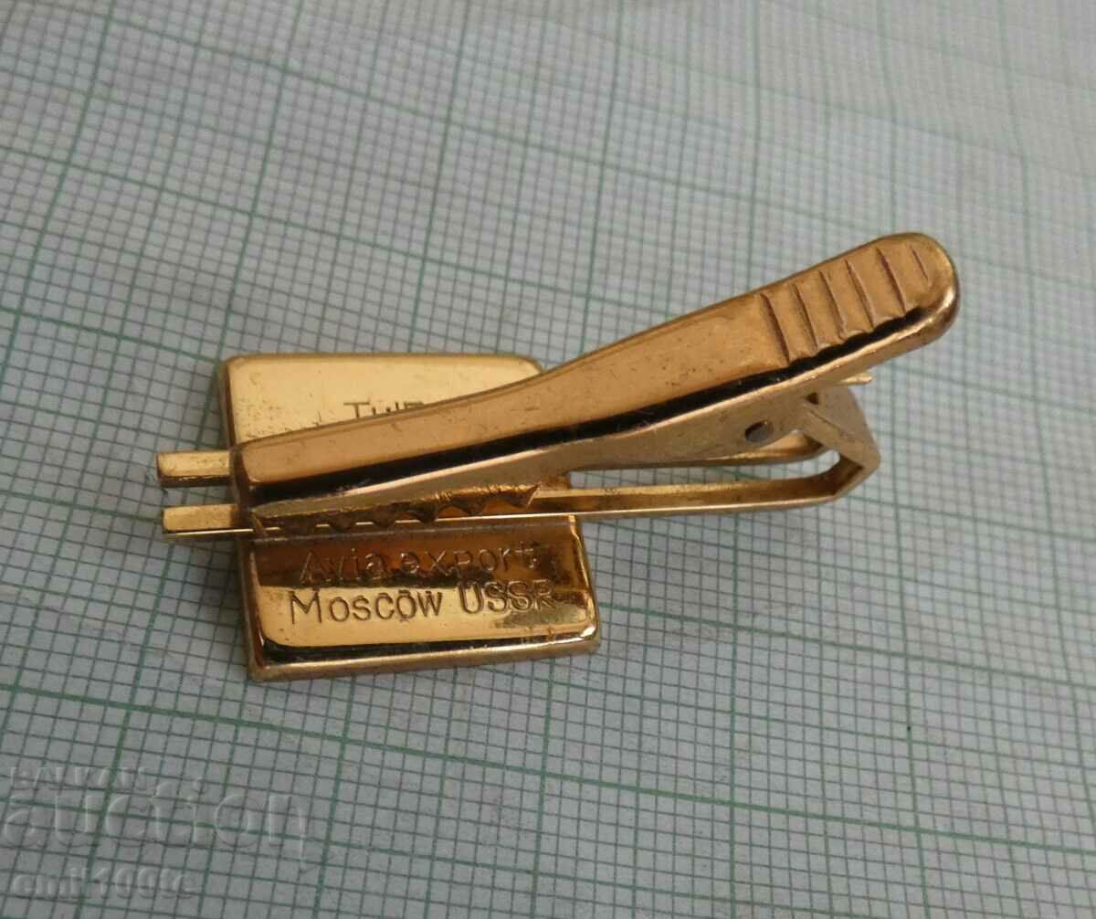 Tie clip TU 154 Avia export Moscow USSR - 7 Tie clip TU 154 Avia export Moscow USSR - 7