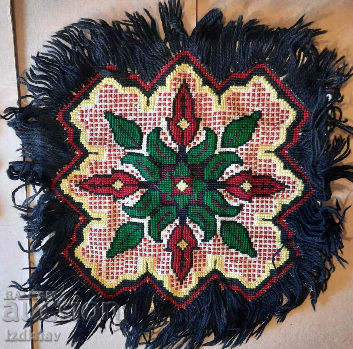 Ethnographic embroidered chair cushion.