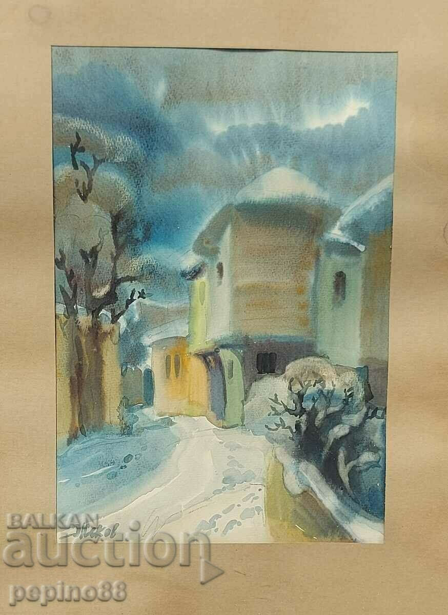Atanas Zhekov - Winter Landscape with price 800.00 BGN | € 409.03 Atanas Zhekov - Winter Landscape with price 800.00 BGN | € 409.03