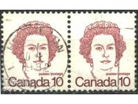 Ștampilată Regina Elisabeta a II-a 1973 și 1976 din Canada