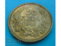 50 BGN 1943 coin Bulgaria - Patina