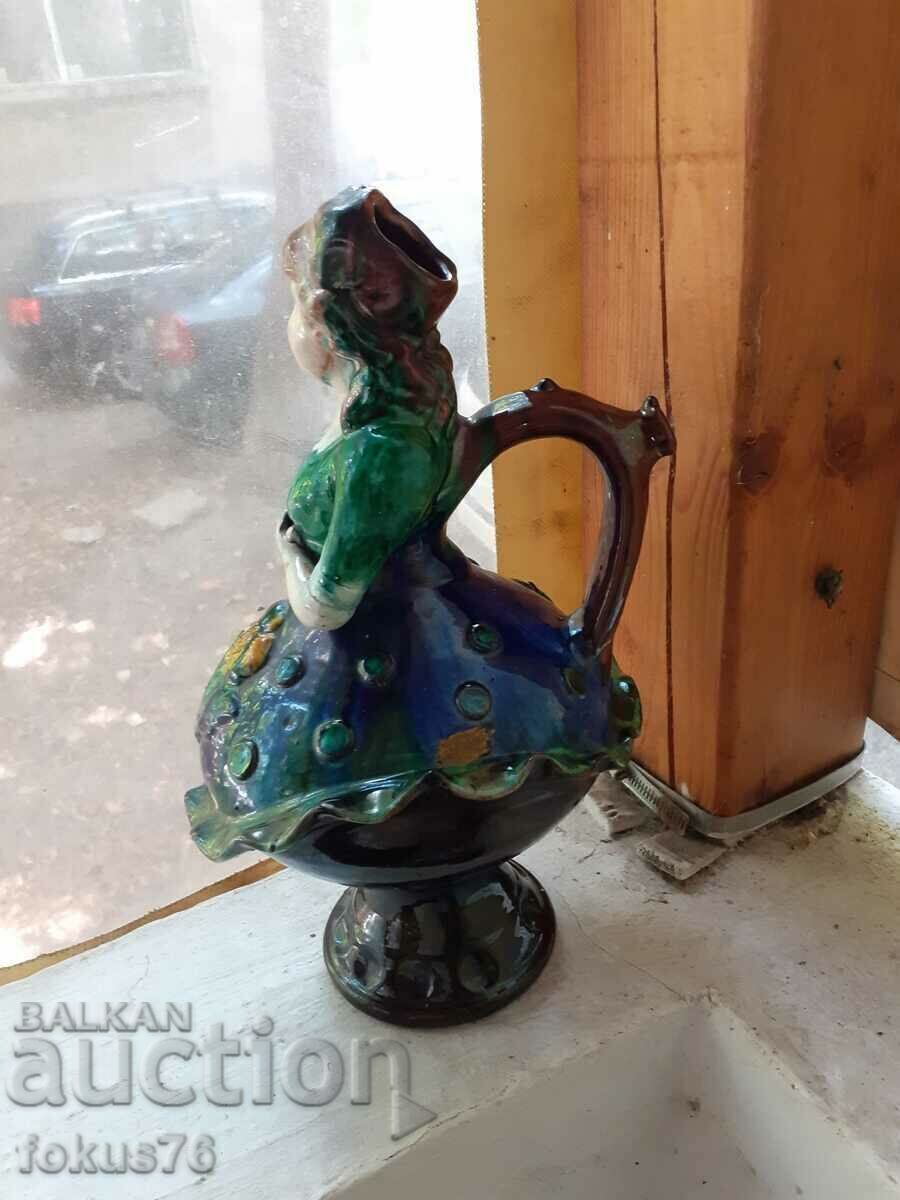 Old Bulgarian Trojan pottery pitcher jar krondir with price 490.00 BGN | € 250.53