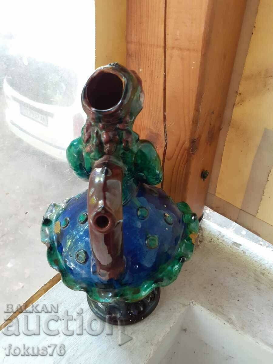 Auction  Old Bulgarian Trojan pottery pitcher jar krondir