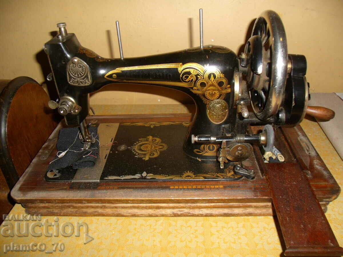 No. 006 old sewing machine - JUNKER & RUH - BRITAIN - with box - 5