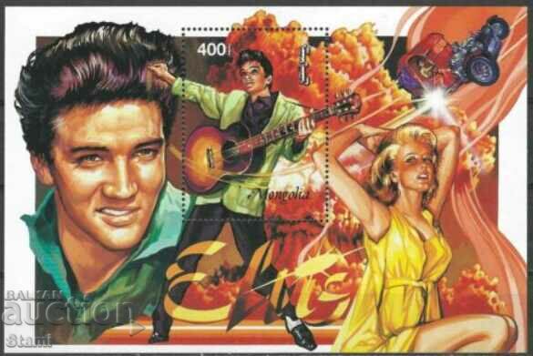 Elvis Presley block stamp, 1995, Mongolia