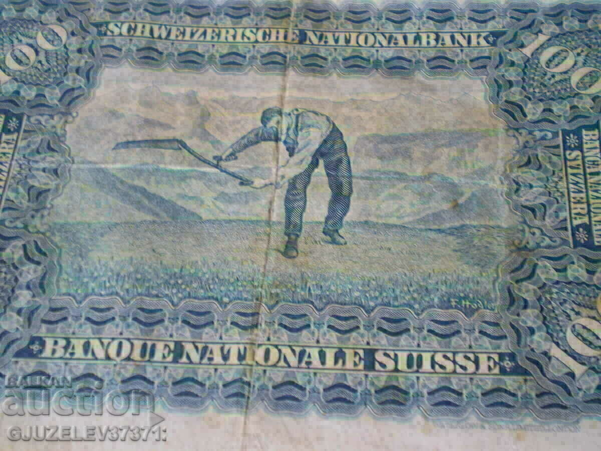 Delivery of 100 HUNDERT FRANKEN 1931 SWISS NATIONAL BANK
