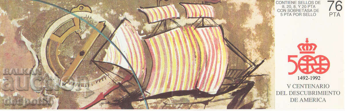 1990. Spain. 500 years since the discovery of America. Carnet. with price 4.30 BGN | € 2.20 1990. Spain. 500 years since the discovery of America. Carnet. with price 4.30 BGN | € 2.20