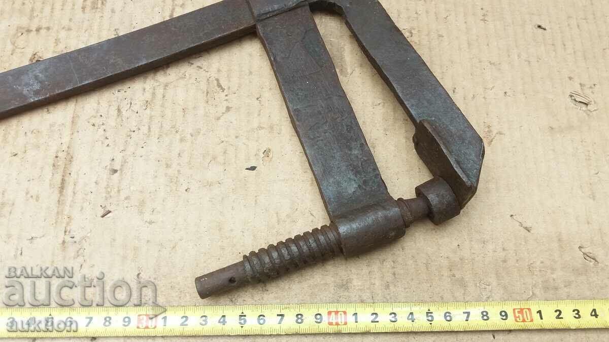 OLD MASSIVE SOC. STEEL BRACKET, TOOL - 6 OLD MASSIVE SOC. STEEL BRACKET, TOOL - 6