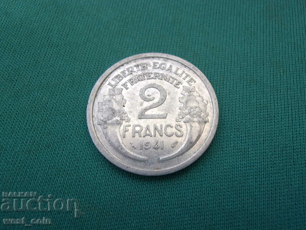 Франция/германска окупация/-2 франка 1941-отлична-гланц.БЗЦ с цена € 1.02 | 1.99 лв.