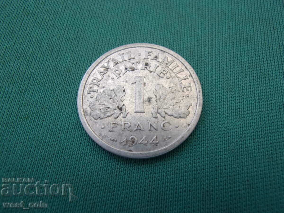 Franţa/ocupaţia germană/-1 franc 1944-excelent-luciuc.BZC cu preț € 1.02 | 1.99 BGN