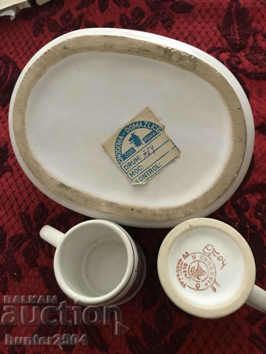 Cups, sugar bowl and candy bowl - Czechoslovakia - 5