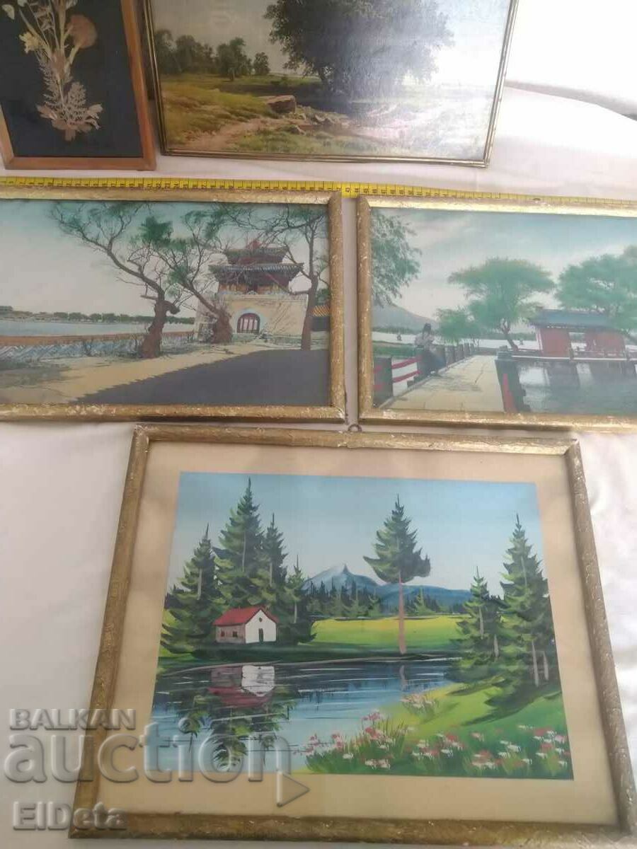Lot of paintings, tapestries