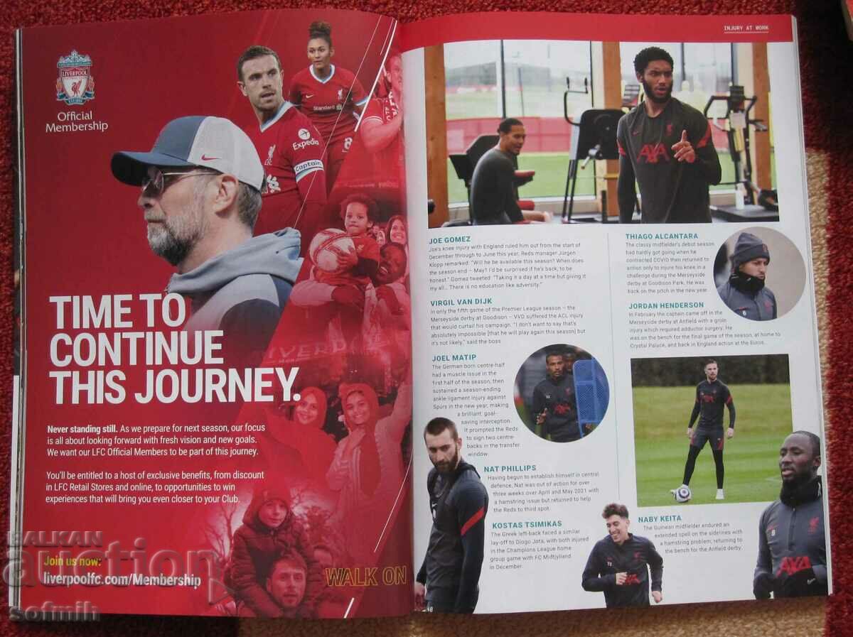 Liverpool Football Magazine with price 25.00 BGN | € 12.78 Liverpool Football Magazine with price 25.00 BGN | € 12.78