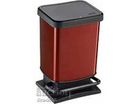 Waste bin 20l with lid, plastic SWISS MADE