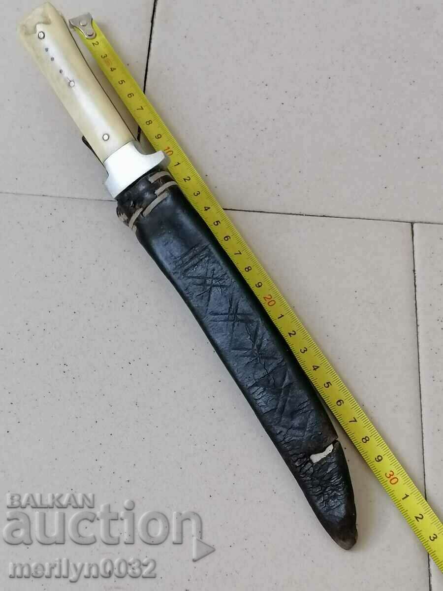 Auction Old forged shepherd's knife with kanya, akulak, blade Auction Old forged shepherd's knife with kanya, akulak, blade