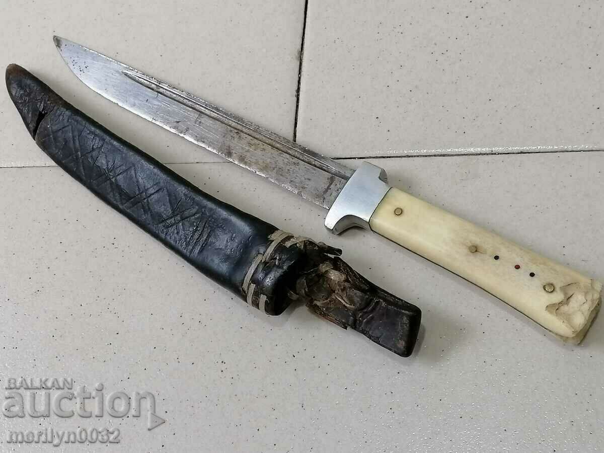 Delivery of Old forged shepherd's knife with kanya, akulak, blade Delivery of Old forged shepherd's knife with kanya, akulak, blade