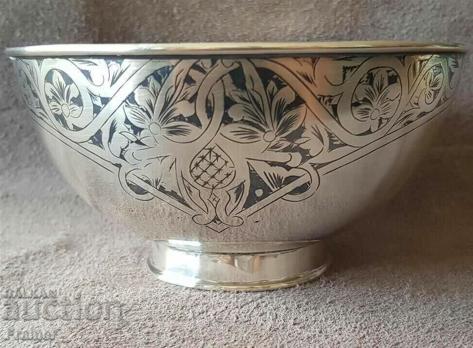 Silver niello gilt Russia Caucasus silver bowl cup tas with price 830.00 BGN | € 424.37 Silver niello gilt Russia Caucasus silver bowl cup tas with price 830.00 BGN | € 424.37