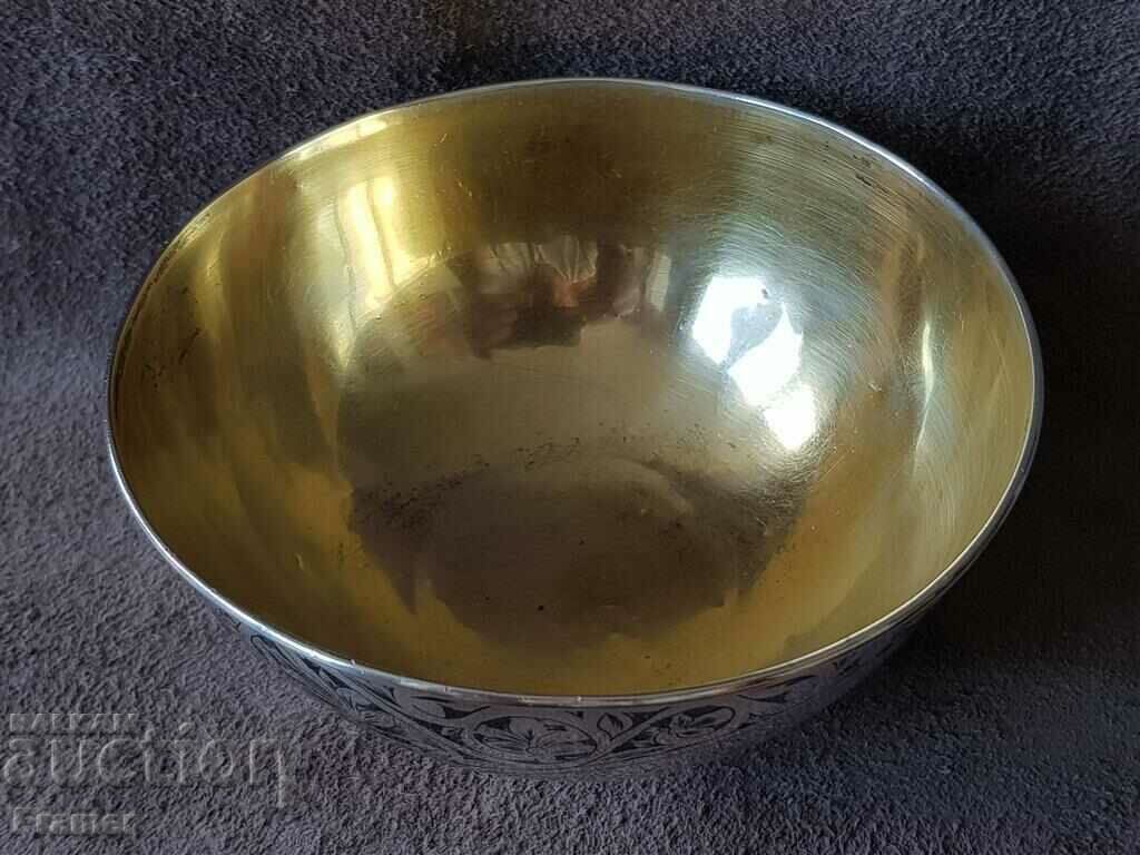 Silver niello gilt Russia Caucasus silver bowl cup tas - 5 Silver niello gilt Russia Caucasus silver bowl cup tas - 5