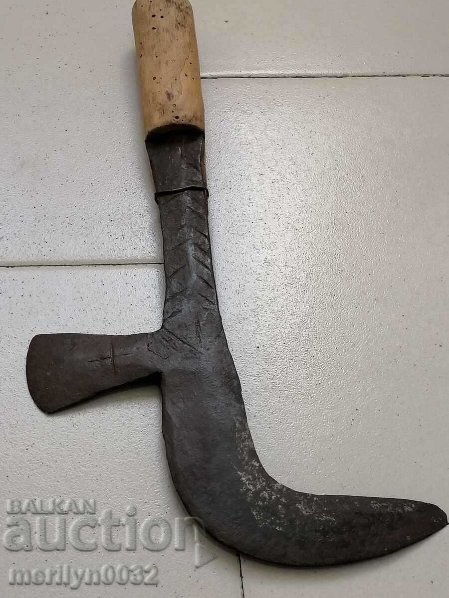 Old forged knife, blade, wrought iron, knife, chopper - 6 Old forged knife, blade, wrought iron, knife, chopper - 6