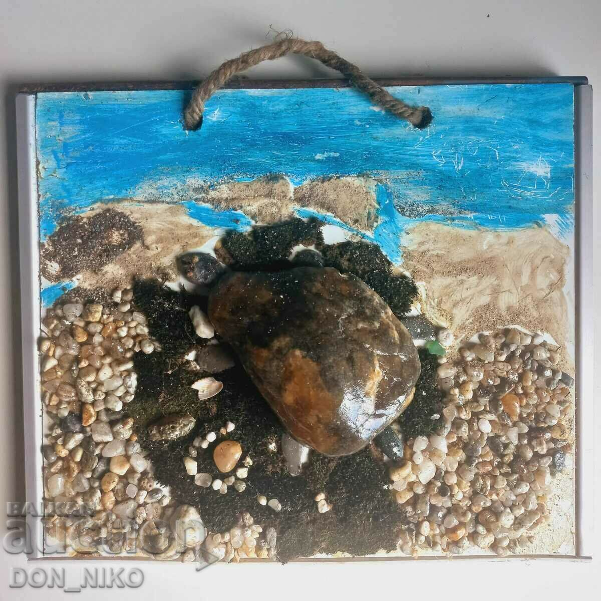 Picture turtle from sea stones - 5