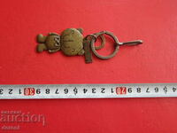 Awesome bronze teddy bear keychain