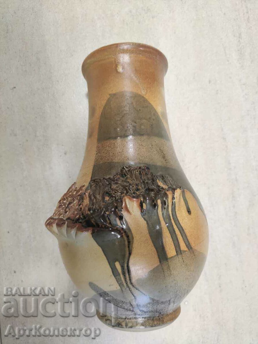 Large author's ceramic vase