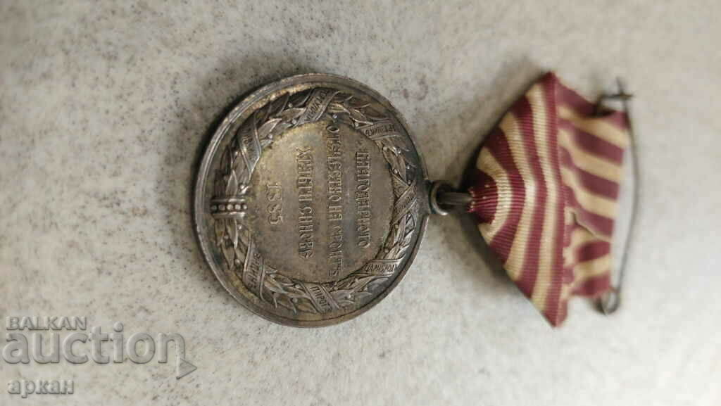 Silver medal 1885 with original ribbon - 5