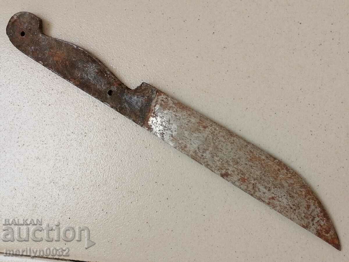 Un cuțit vechi fără lamă arsă, pumnal, cortică, rugină, - 5 Un cuțit vechi fără lamă arsă, pumnal, cortică, rugină, - 5