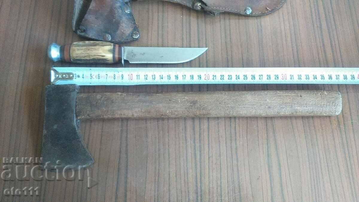 OLD KNIFE AND AX SET with price 120.00 BGN | € 61.36 OLD KNIFE AND AX SET with price 120.00 BGN | € 61.36