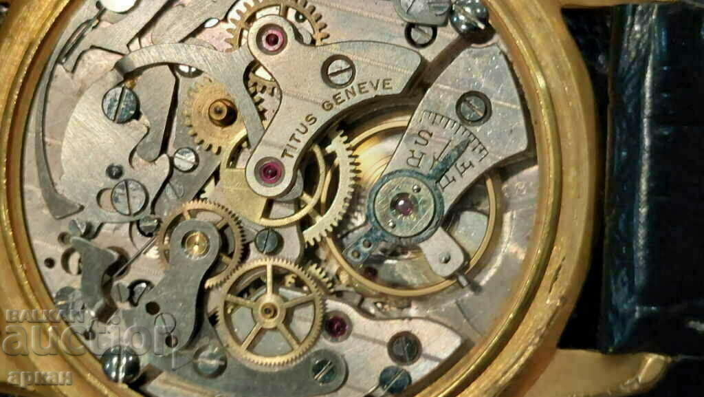 Titus Geneve gold-plated chronograph -Switzerland - 6 Titus Geneve gold-plated chronograph -Switzerland - 6