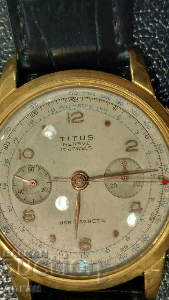 Titus Geneve gold-plated chronograph -Switzerland - 7 Titus Geneve gold-plated chronograph -Switzerland - 7