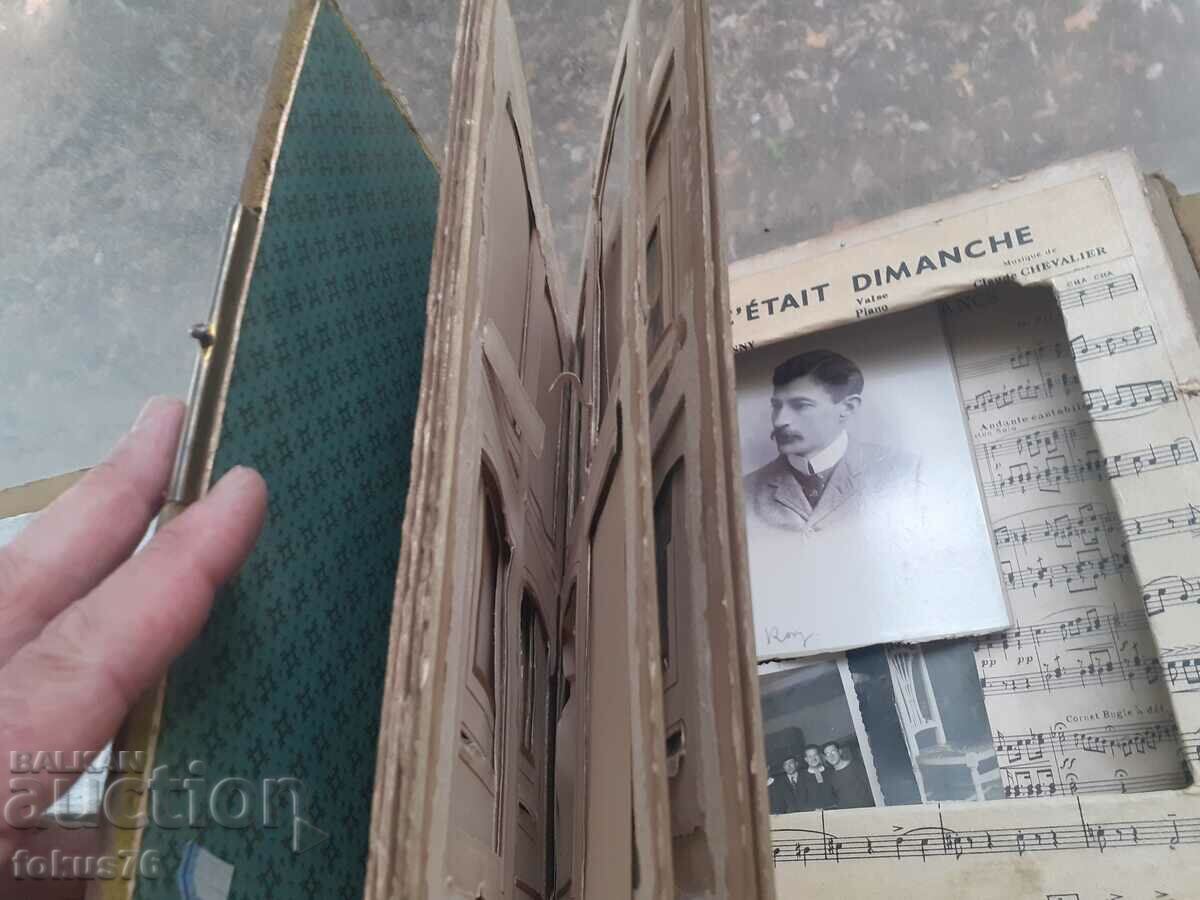 Antique Old photo album with bronze ornaments - 5