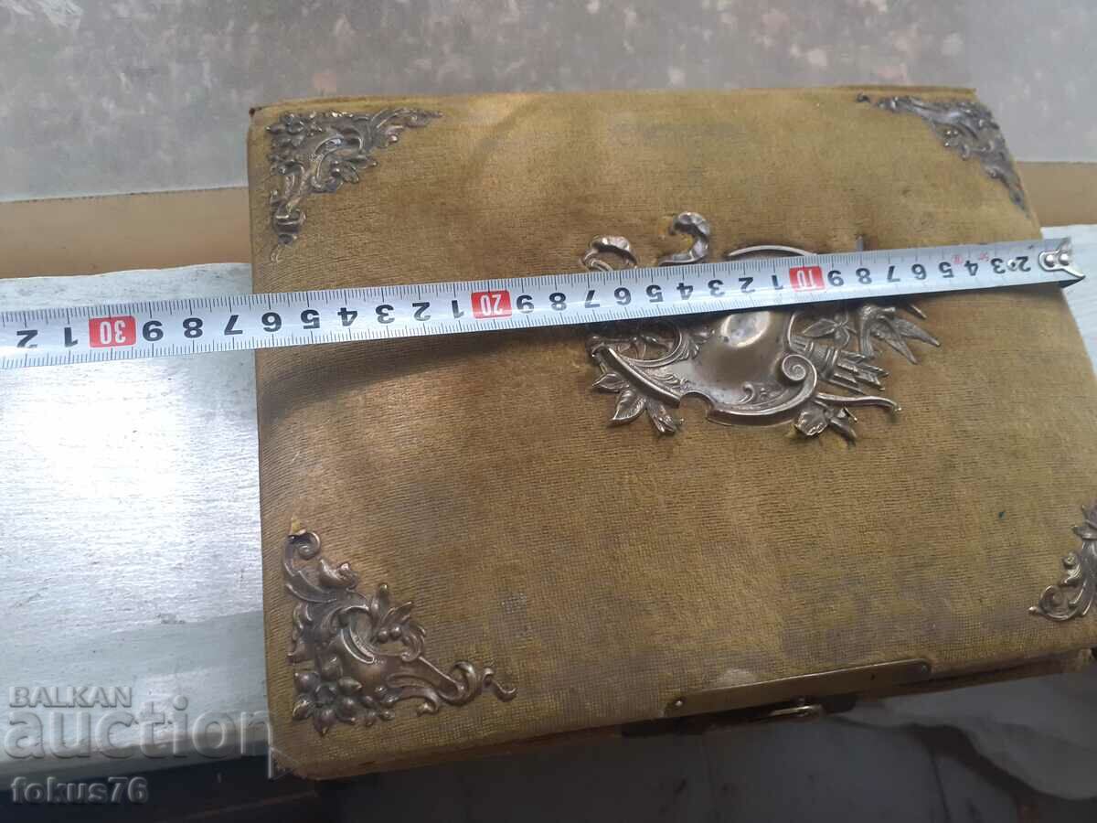 Antique Old photo album with bronze ornaments - 7