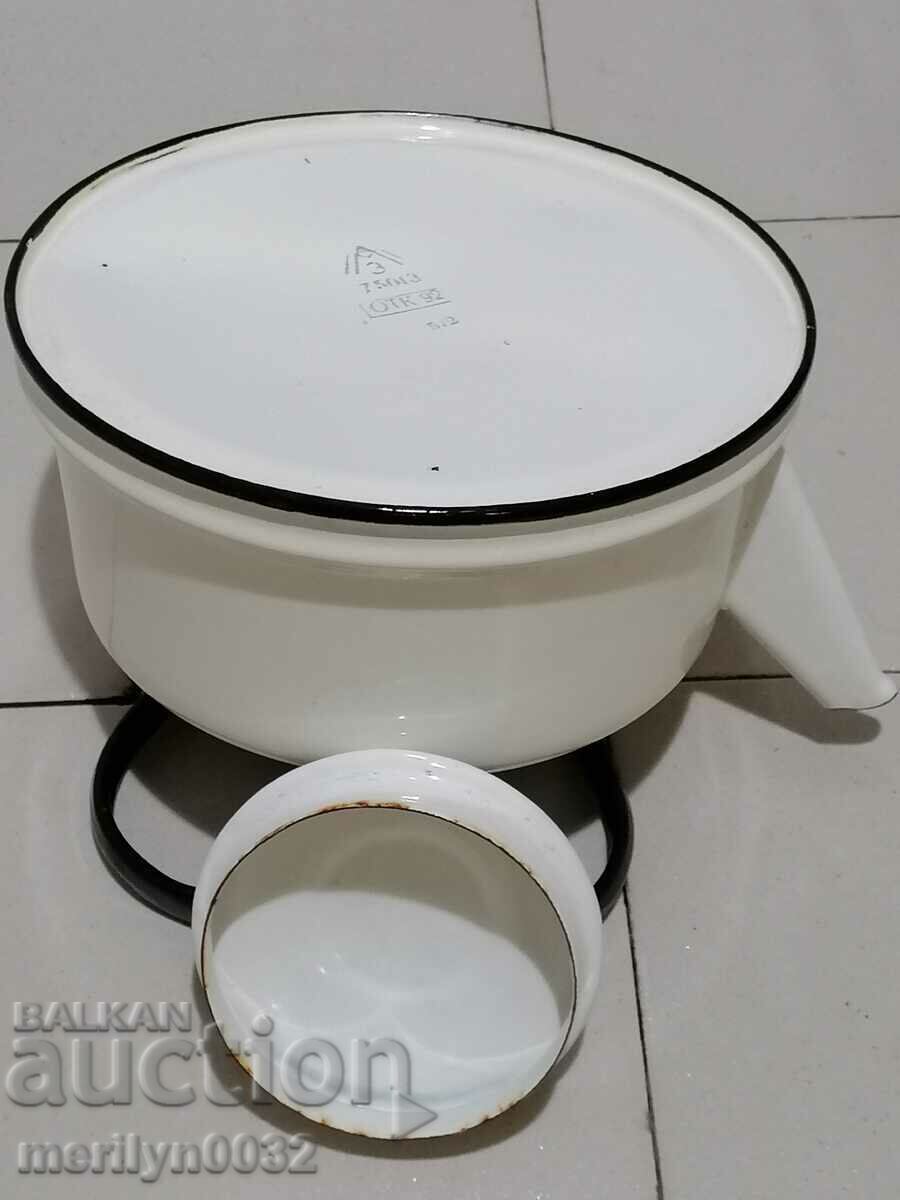 Επισμαλτωμένη τσαγιέρα από τη Σότσα, αγγείο με σμάλτο, ΕΣΣΔ - 7 Επισμαλτωμένη τσαγιέρα από τη Σότσα, αγγείο με σμάλτο, ΕΣΣΔ - 7