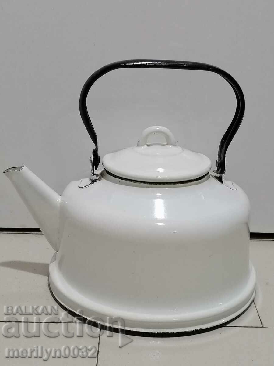 Enameled teapot from the Sotsa, a vessel with enamel, USSR with price 45.00 BGN | € 23.01 Enameled teapot from the Sotsa, a vessel with enamel, USSR with price 45.00 BGN | € 23.01