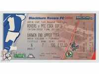 Футболен билет Блекбърн Англия-ЦСКА 2002 УЕФА