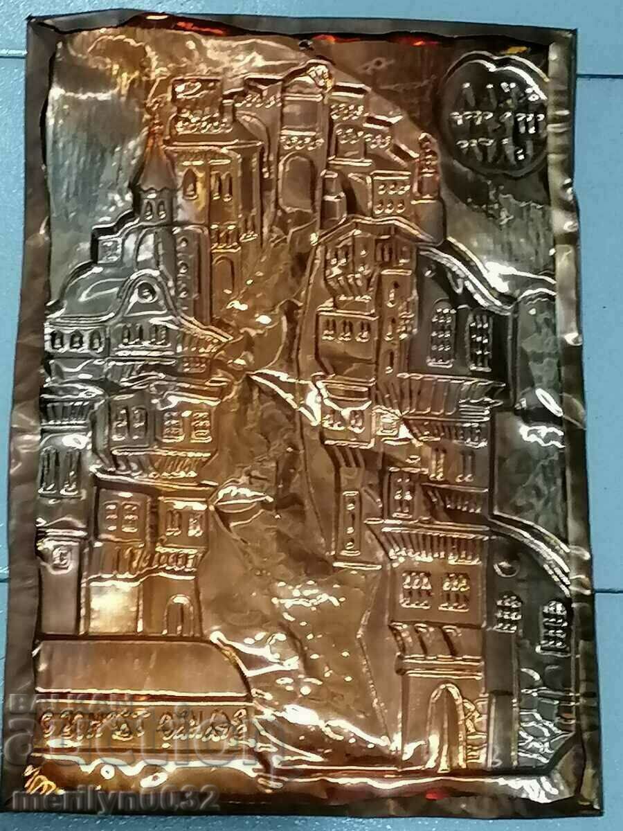 Panou din cupru forjat Veliko Tarnovo cupru 30/20 cm cu preț 80.00 BGN | € 40.90