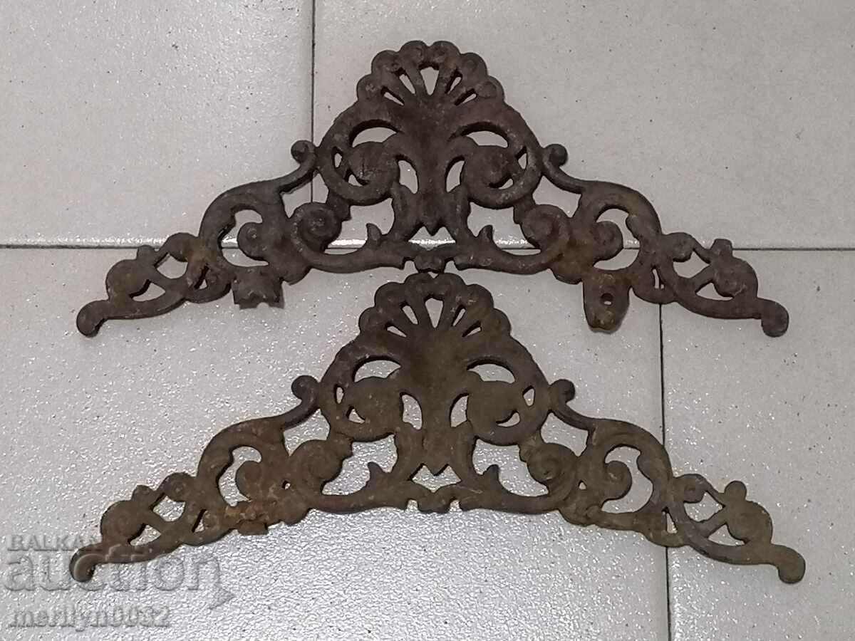 Decoration panel relief cast iron 2 pieces late 19th century bas-relief with price 120.00 BGN | € 61.36